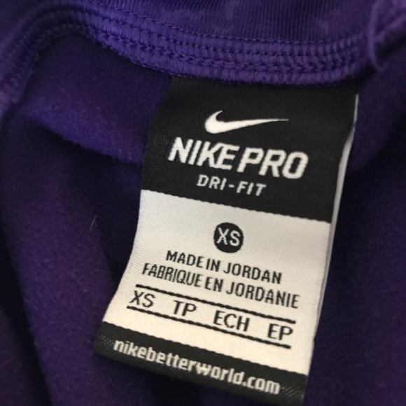 Nike Pro Run Shirt Purple Activewear Snakeskin XS - Picture 5 of 5